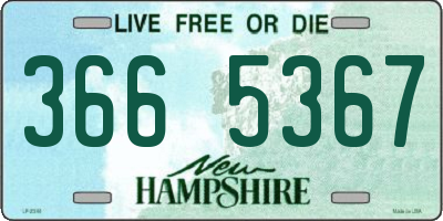 NH license plate 3665367