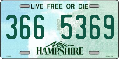 NH license plate 3665369