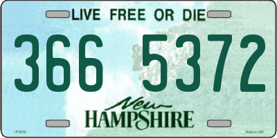 NH license plate 3665372