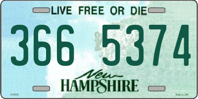 NH license plate 3665374