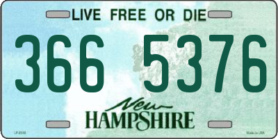 NH license plate 3665376