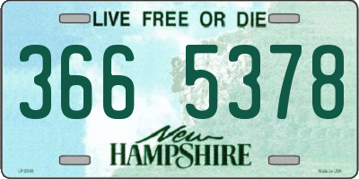NH license plate 3665378