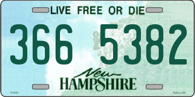 NH license plate 3665382