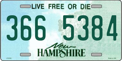 NH license plate 3665384
