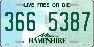NH license plate 3665387