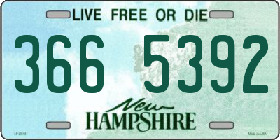 NH license plate 3665392
