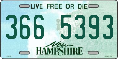 NH license plate 3665393