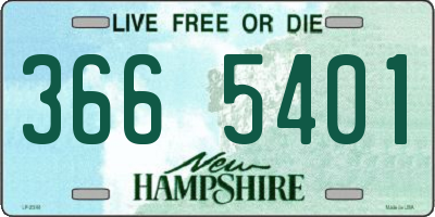 NH license plate 3665401