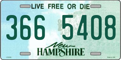NH license plate 3665408