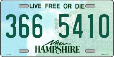 NH license plate 3665410