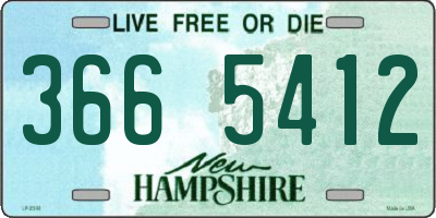 NH license plate 3665412