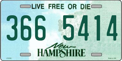 NH license plate 3665414