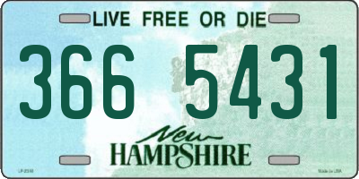 NH license plate 3665431