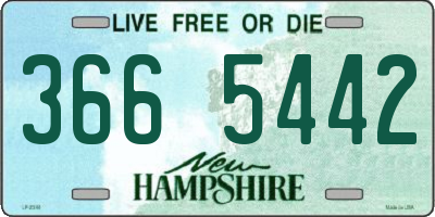 NH license plate 3665442