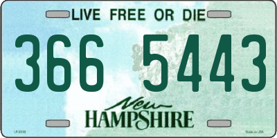 NH license plate 3665443