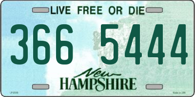 NH license plate 3665444