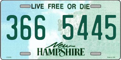 NH license plate 3665445