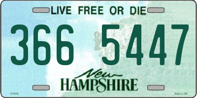 NH license plate 3665447