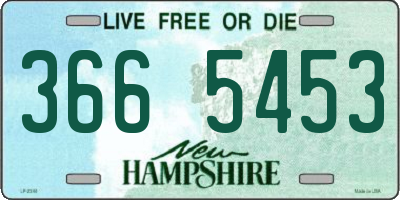 NH license plate 3665453