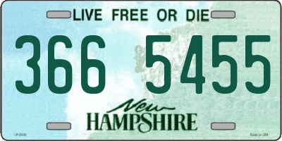 NH license plate 3665455