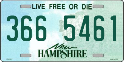 NH license plate 3665461
