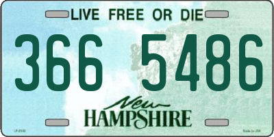 NH license plate 3665486