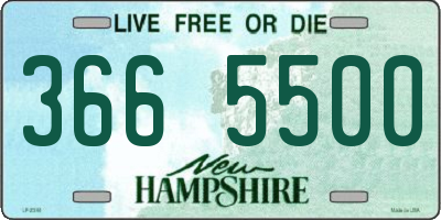 NH license plate 3665500