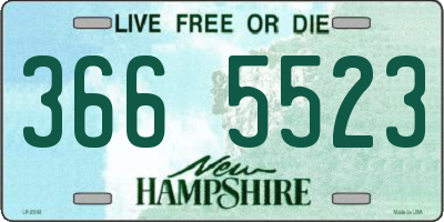 NH license plate 3665523