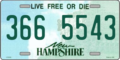 NH license plate 3665543