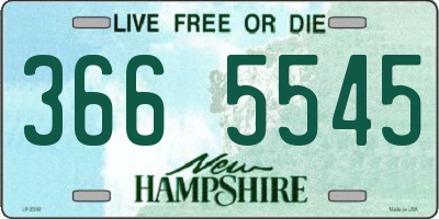 NH license plate 3665545