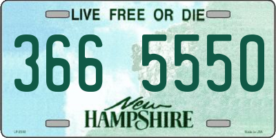 NH license plate 3665550
