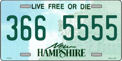 NH license plate 3665555