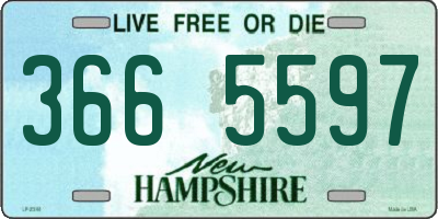 NH license plate 3665597