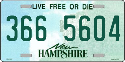 NH license plate 3665604