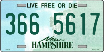 NH license plate 3665617