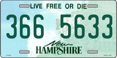 NH license plate 3665633