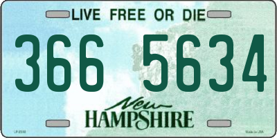 NH license plate 3665634