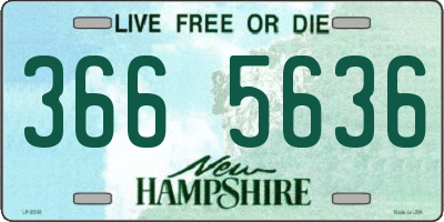 NH license plate 3665636