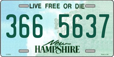 NH license plate 3665637