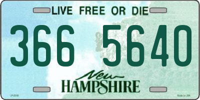 NH license plate 3665640