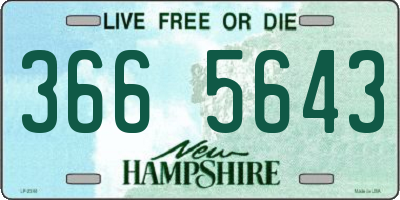 NH license plate 3665643