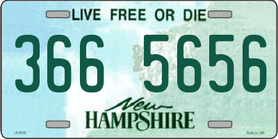 NH license plate 3665656