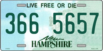 NH license plate 3665657