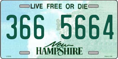 NH license plate 3665664