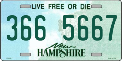 NH license plate 3665667