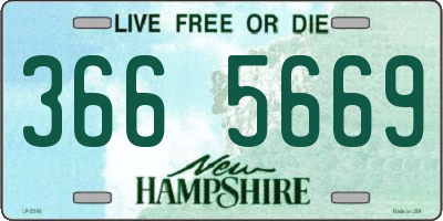 NH license plate 3665669