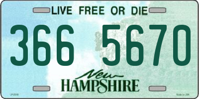 NH license plate 3665670
