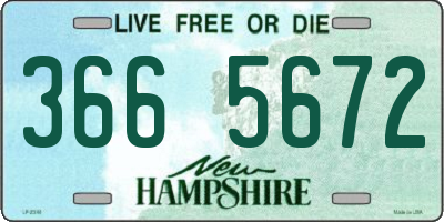 NH license plate 3665672