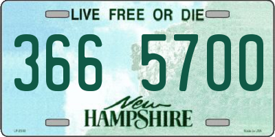 NH license plate 3665700