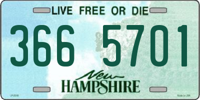 NH license plate 3665701
